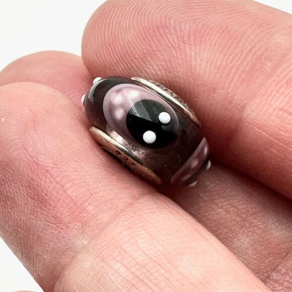 Pandora Lady Bug Murano Glass Charm 925 ALE Sterling Silver - Picture 2 of 4
